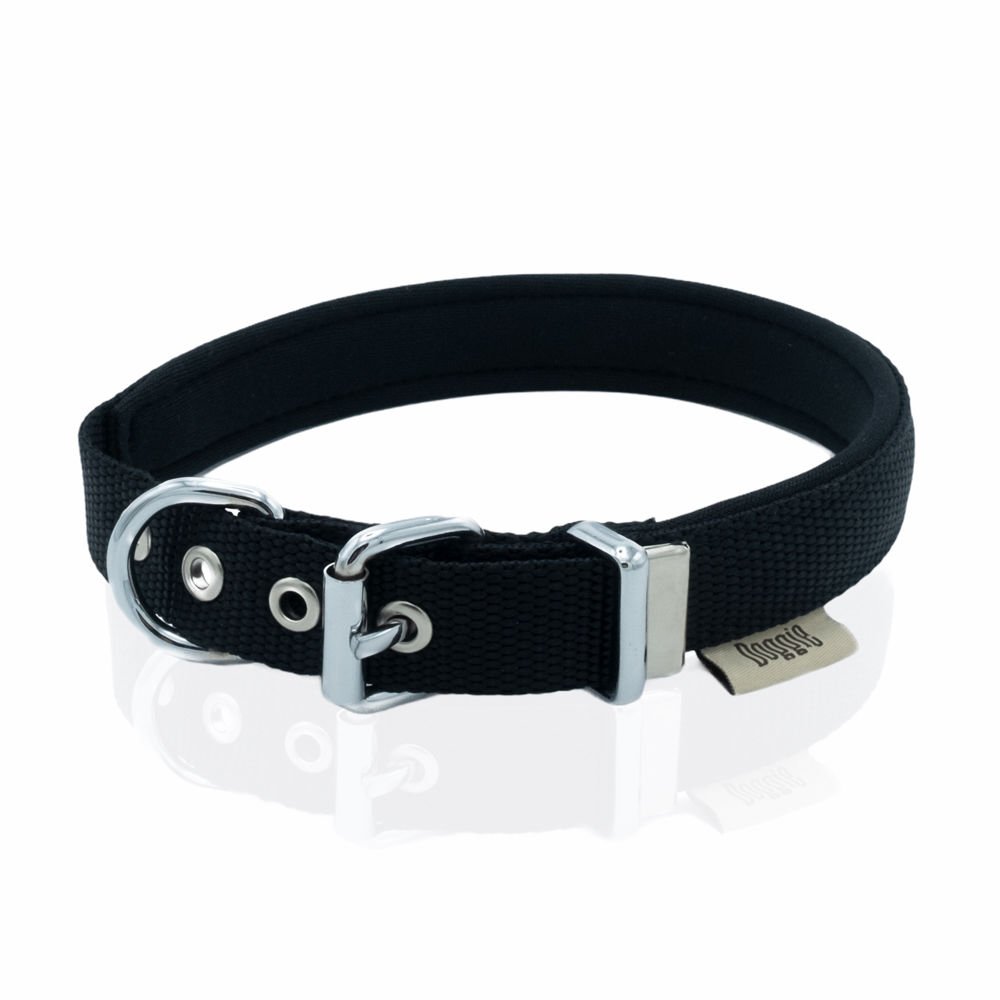 Doggie Konforlu Dokumadan El Yapımı Köpek Boyun Tasması 2x35-40cm - Black