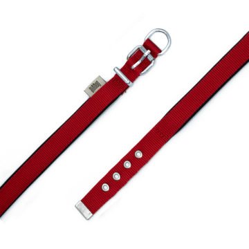 Doggie Konforlu Dokumadan El Yapımı Köpek Boyun Tasması 2x30-35cm - Red