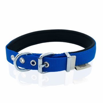 Doggie Konforlu Dokumadan El Yapımı Köpek Boyun Tasması 2x30-35cm - Royal Blue