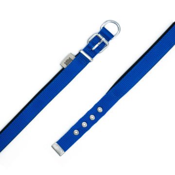 Doggie Konforlu Dokumadan El Yapımı Köpek Boyun Tasması 2x30-35cm - Royal Blue