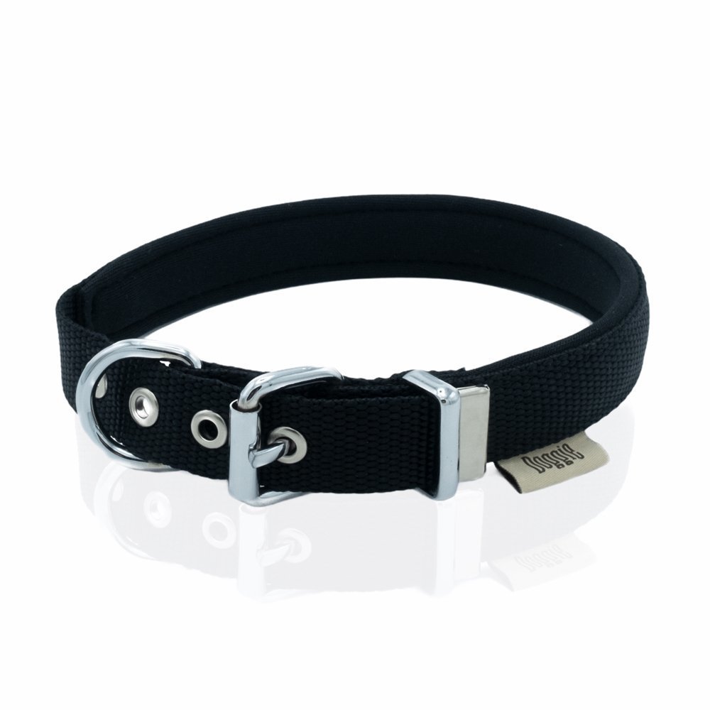 Doggie Konforlu Dokumadan El Yapımı Köpek Boyun Tasması 2x30-35cm - Black