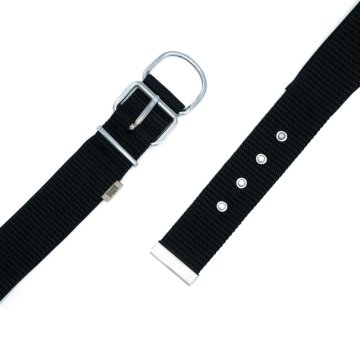 Doggie Konforlu Dokumadan El Yapımı Köpek Boyun Tasması 5x55-65cm - Black
