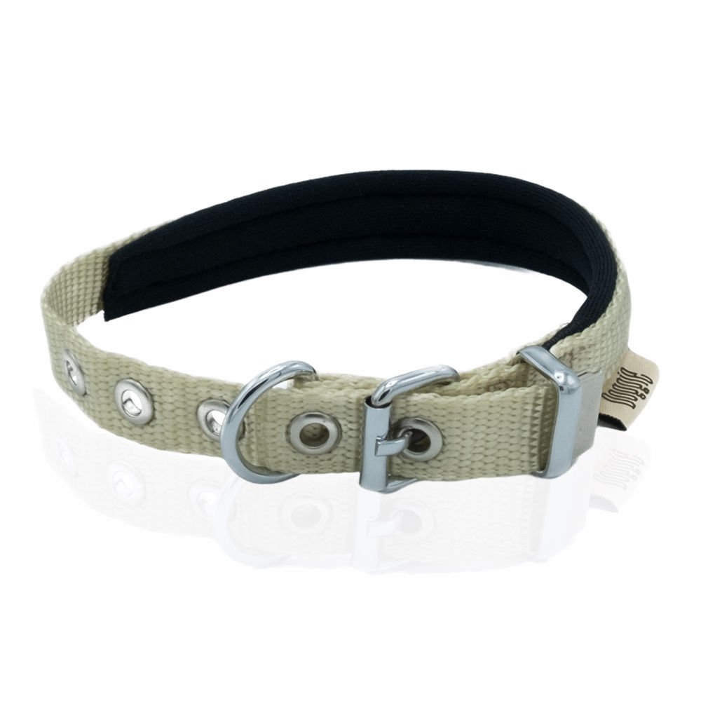 Doggie Konforlu Dokumadan El Yapımı Köpek Boyun Tasması 1,5x20-25cm - Khaki