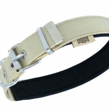 Doggie Konforlu Dokumadan El Yapımı Köpek Boyun Tasması 2,5x42-50cm - Khaki