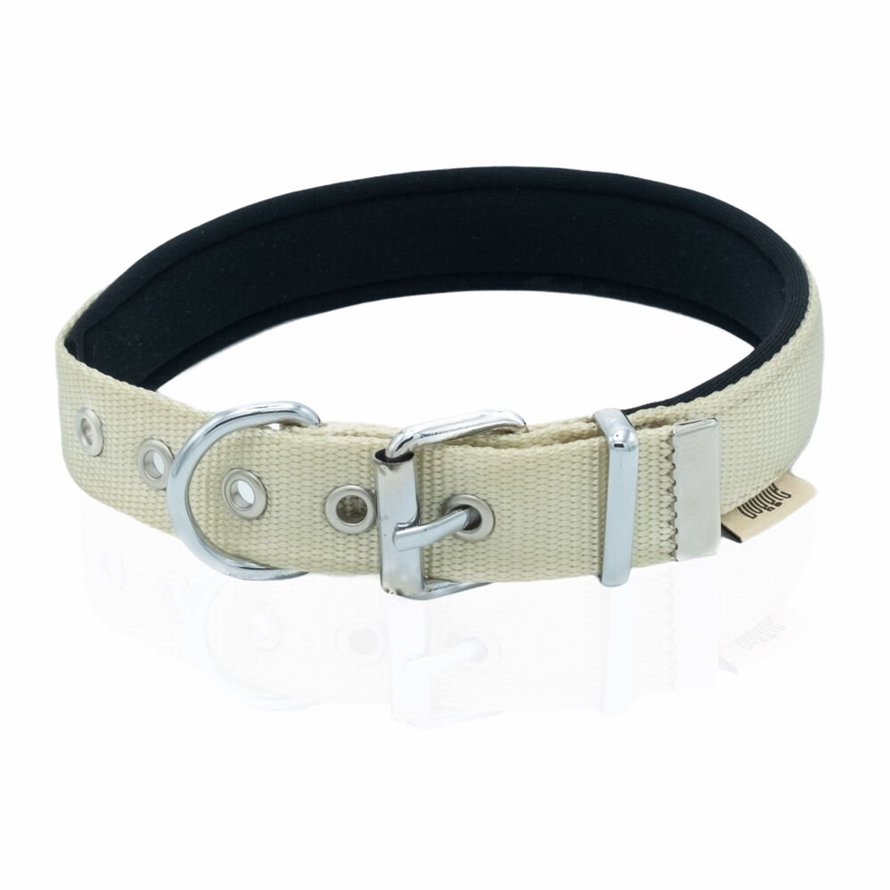 Doggie Konforlu Dokumadan El Yapımı Köpek Boyun Tasması 2,5x42-50cm - Khaki