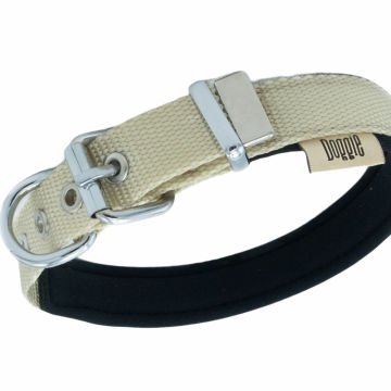 Doggie Konforlu Dokumadan El Yapımı Köpek Boyun Tasması 2x30-35cm - Khaki