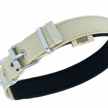 Doggie Konforlu Dokumadan El Yapımı Köpek Boyun Tasması 3x42-50cm - Khaki