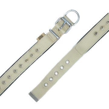 Doggie Konforlu Dokumadan El Yapımı Çivili Köpek Boyun Tasması 3x42-50cm - Khaki