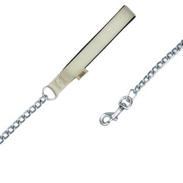 Doggie Konforlu Dokumadan El Yapımı Zincirli Köpek Gezdirme Kayışı 3,5x110cm - Khaki