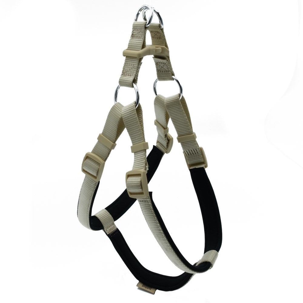 Doggie Konforlu Dokumadan El Yapımı Ronin Model Köpek Göğüs Tasması L-2x55-65cm - Khaki