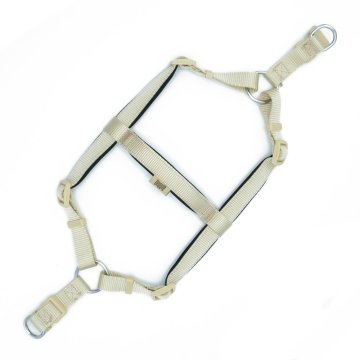 Doggie Konforlu Dokumadan El Yapımı Ronin Model Köpek Göğüs Tasması M-2x45-55cm - Khaki