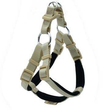 Doggie Konforlu Dokumadan El Yapımı Ronin Model Köpek Göğüs Tasması S-1,5x40-45cm - Khaki