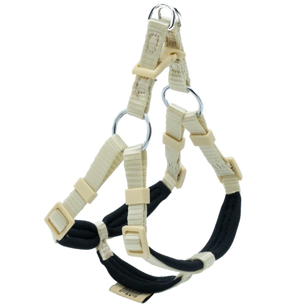 Doggie Konforlu Dokumadan El Yapımı Ronin Model Köpek Göğüs Tasması XXS-1x30-35cm - Khaki