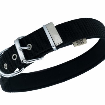 Doggie Konforlu Dokumadan El Yapımı Çivili Köpek Boyun Tasması 4x52-60cm - Black