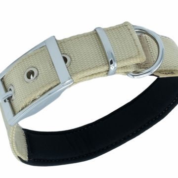 Doggie Elit Dokumadan El Yapımı Köpek Boyun Tasması 2,5x37-45cm - Khaki