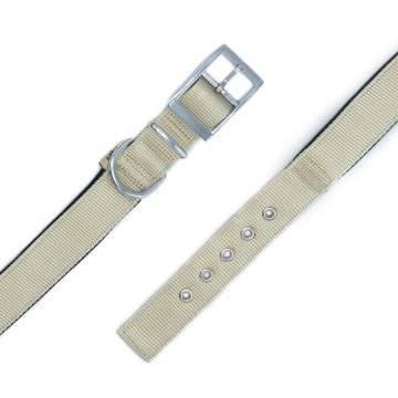 Doggie Elit Dokumadan El Yapımı Köpek Boyun Tasması 2,5x37-45cm - Khaki