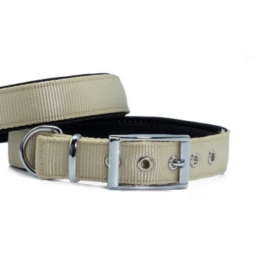 Doggie Elit Dokumadan El Yapımı Köpek Boyun Tasması 2,5x42-50cm - Khaki