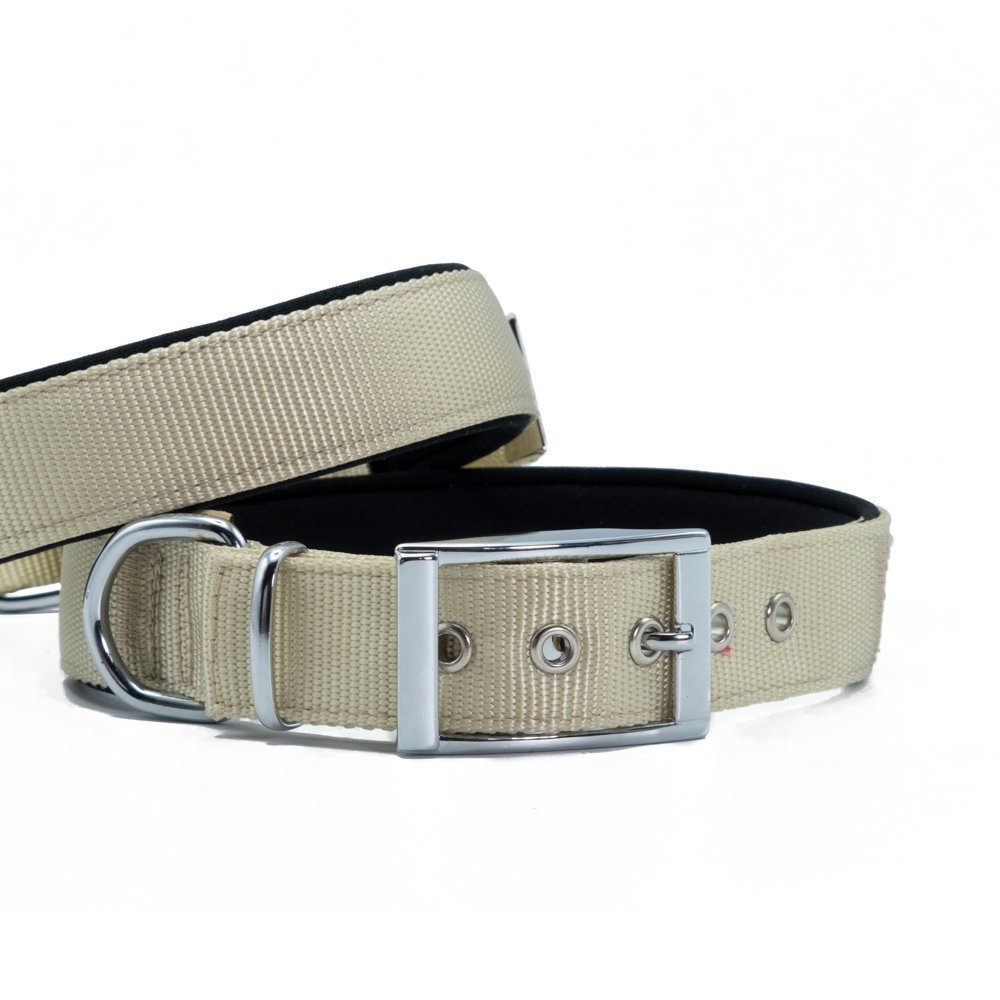 Doggie Elit Dokumadan El Yapımı Köpek Boyun Tasması 3x42-50cm - Khaki