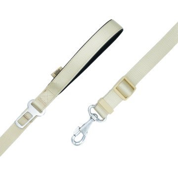 Doggie Dokumadan El Yapımı Emniyet Kemerli Köpek Gezdirme Aparatı 2,5x80-120cm - Khaki