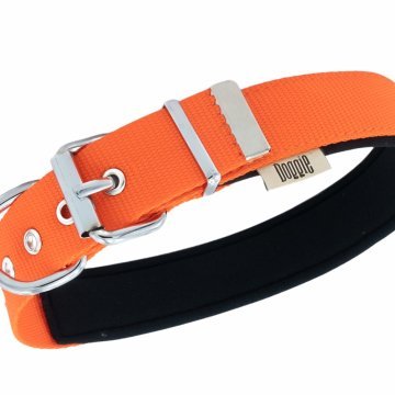 Doggie Konforlu Dokumadan El Yapımı Kemik Süslü Köpek Boyun Tasması 3x42-50cm - Orange