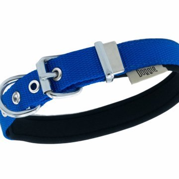 Doggie Konforlu Dokumadan El Yapımı Kemik Süslü Köpek Boyun Tasması 2x30-35cm - Royal Blue