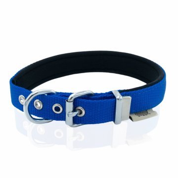 Doggie Konforlu Dokumadan El Yapımı Kemik Süslü Köpek Boyun Tasması 2x30-35cm - Royal Blue