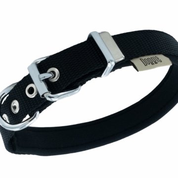 Doggie Konforlu Dokumadan El Yapımı Kemik Süslü Köpek Boyun Tasması 2x30-35cm - Black