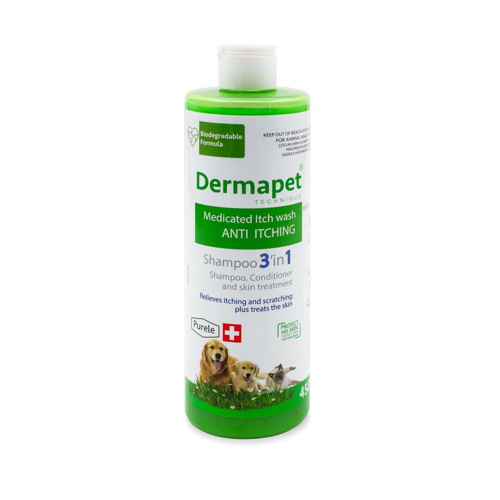 Purele Dermapet Kedi Ve Köpek İçin Dermatolojik Etkili Kremli Şampuan 450ml