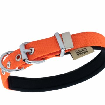 Doggie Konforlu Dokumadan El Yapımı Kemik Süslü Köpek Boyun Tasması 2x35-40cm - Orange