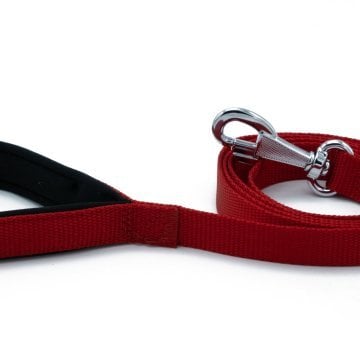 Doggie Konforlu Dokumadan El Yapımı Köpek Gezdirme Kayışı 2x140cm - Red