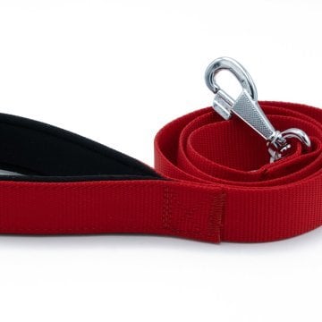 Doggie Konforlu Dokumadan El Yapımı Köpek Gezdirme Kayışı 3x100cm - Red