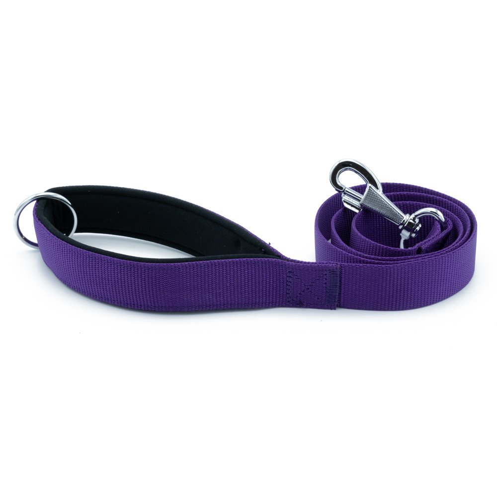 Doggie Konforlu Dokumadan El Yapımı Köpek Gezdirme Kayışı 3x100cm - Purple