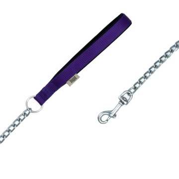 Doggie Konforlu Dokumadan El Yapımı Zincirli Köpek Gezdirme Kayışı 3x110cm - Purple