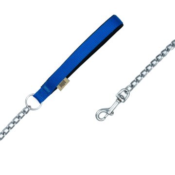 Doggie Konforlu Dokumadan El Yapımı Zincirli Köpek Gezdirme Kayışı 3x110cm - Royal Blue