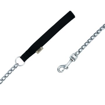 Doggie Konforlu Dokumadan El Yapımı Zincirli Köpek Gezdirme Kayışı 3x110cm - Black