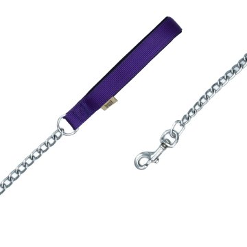 Doggie Konforlu Dokumadan El Yapımı Zincirli Köpek Gezdirme Kayışı 3,5x110cm - Purple