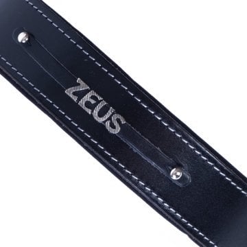 Doggie Konforlu Gerçek Deriden El Yapımı İsimlikli Köpek Boyun Tasması 4x47-55cm - Black