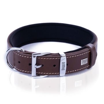 Doggie Konforlu Gerçek Deriden El Yapımı Nazar Boncuklu Köpek Boyun Tasması 4x47-55cm - Brown