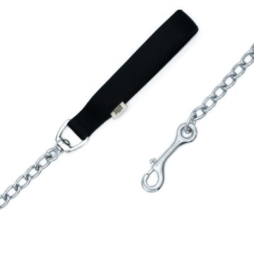 Doggie Konforlu Dokumadan El Yapımı Zincirli Köpek Gezdirme Kayışı 4,5x80cm - Black