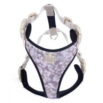 Doggie Havalı Dokumadan El Yapımı Köpek Göğüs Tasması XXL-2,5X70-80cm - Camo