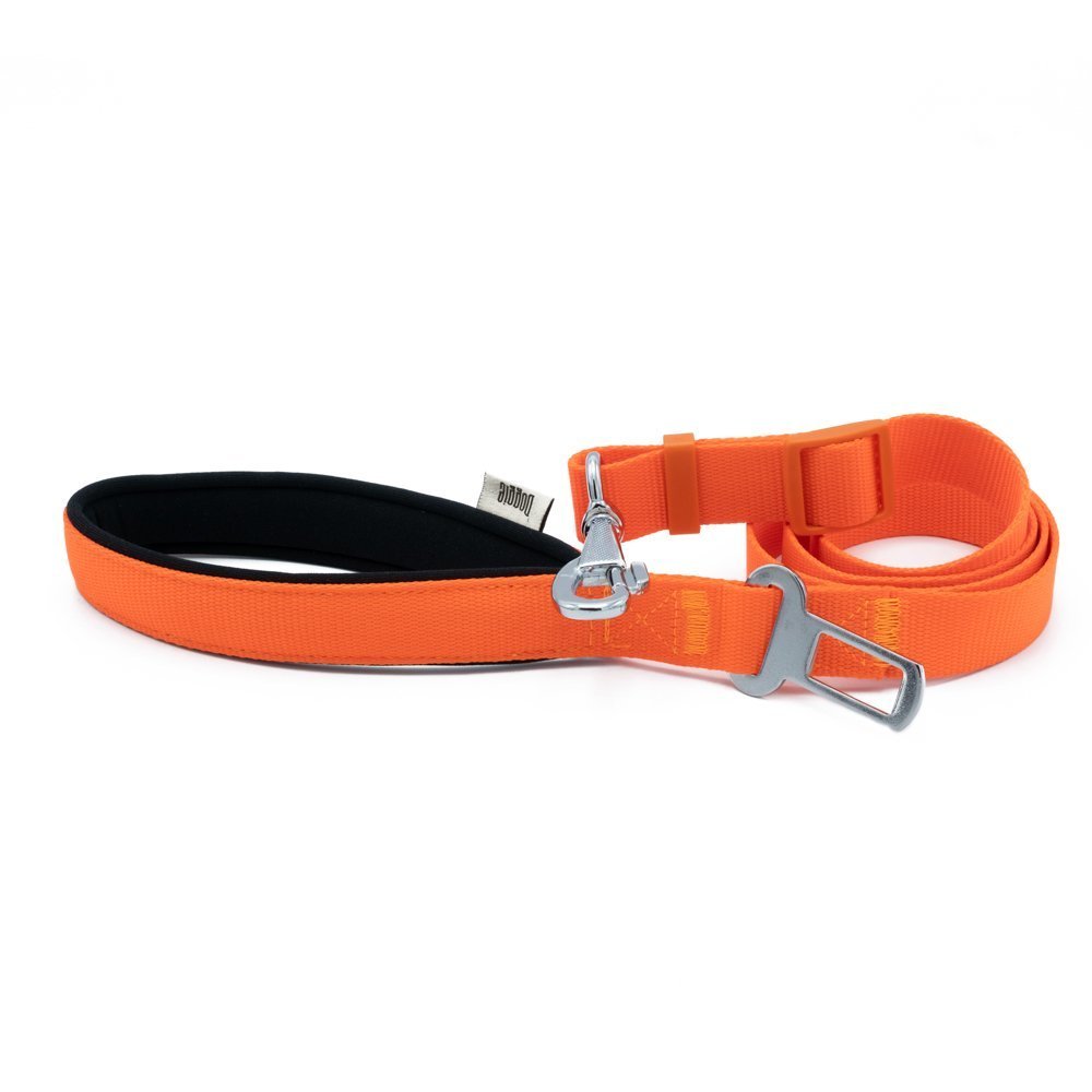 Doggie Dokumadan El Yapımı Emniyet Kemerli Köpek Gezdirme Aparatı 2,5x80-120cm - Orange