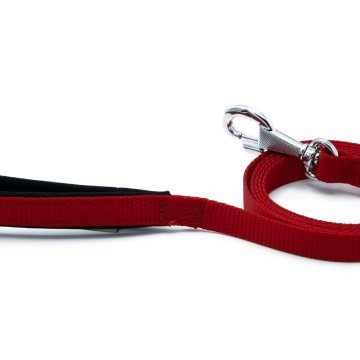 Doggie Konforlu Dokumadan El Yapımı Köpek Gezdirme Kayışı 1,5x160cm - Red