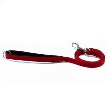 Doggie Konforlu Dokumadan El Yapımı Köpek Gezdirme Kayışı 1,5x160cm - Red