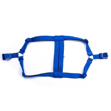 Doggie Konforlu Dokumadan El Yapımı Ronin Model Köpek Göğüs Tasması 3XL-3x75-85cm - Royal Blue