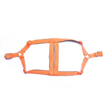 Doggie Konforlu Dokumadan El Yapımı Ronin Model Köpek Göğüs Tasması 3XL-3x75-85cm - Orange