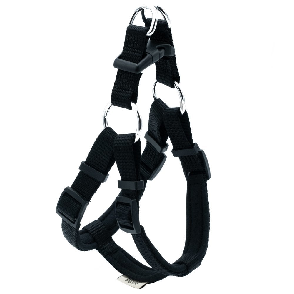 Doggie Konforlu Dokumadan El Yapımı Ronin Model Köpek Göğüs Tasması XS-1,5x35-45cm - Black