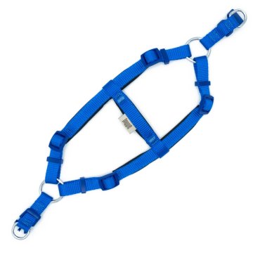 Doggie Konforlu Dokumadan El Yapımı Ronin Model Köpek Göğüs Tasması XS-1,5x35-45cm - Royal Blue