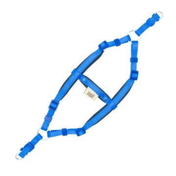 Doggie Konforlu Dokumadan El Yapımı Ronin Model Köpek Göğüs Tasması XXS-1x30-35cm - Royal Blue