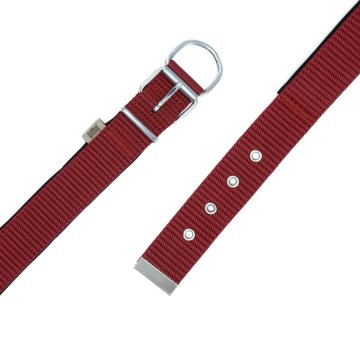 Doggie Konforlu Dokumadan El Yapımı Köpek Boyun Tasması 4x47-55cm - Red