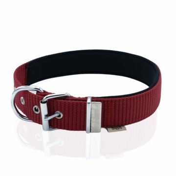 Doggie Konforlu Dokumadan El Yapımı Çivili Köpek Boyun Tasması 4x47-55cm - Red